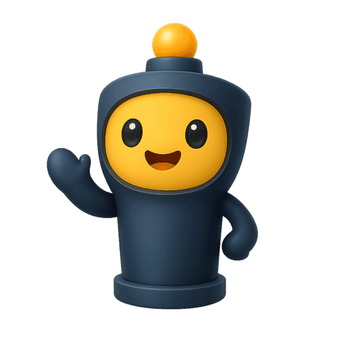 Beep, the DotDash mascot, waving